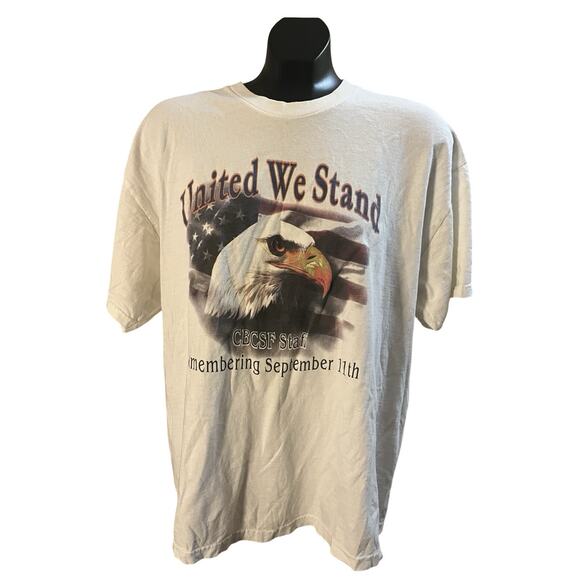 Vintage “United We Stand” 9/11 Memorial Staff T-Shirt – Size XL - Picture 1 of 9